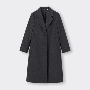Classic Long Coat in Charcoal Gray - Petite Friendly